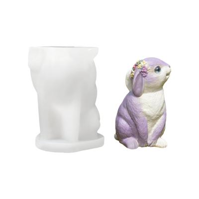 Detailed Jewelry Ornament Mold Rabbit Shape Decorative Crafting Moulds Hand-Making Ornament Mould for Creating Resin Art