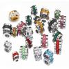 20pcs 10pcs Mix Stainless Steel Rhinestone Loose Beads Colorful Spacer Bead Charms for Bracelet Necklace Jewelry Making DIY