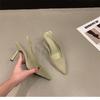 2024 Spring Fashion: Women's Pointed Toe Mid-Heel Backless Stiletto Sandals