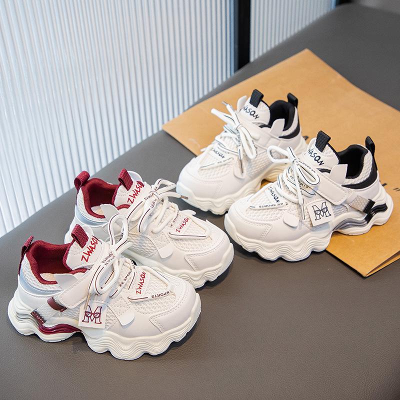 Children's sports shoes 2025 spring and autumn boys' casual board shoes high-top girls' bread shoes sports baby dad shoes