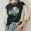 MAXZA Camiseta Color Block com Bordado de Letras zd05qT602on