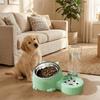 Plastic 2 In 1 Cat Food Dispenser Large Capacity Leak-proof Pet Food Bowl Neck Protection Detachable Automatic Pet Feeder