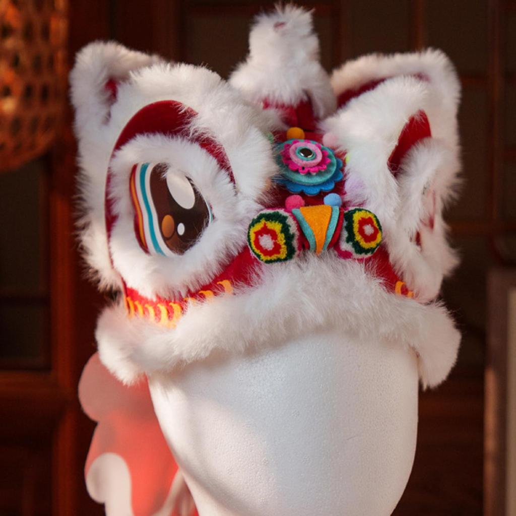 Lion Dance Head Non Woven DIY Material Craft Kit Spring Festival Party Decoration for Baby Tiana Celebration