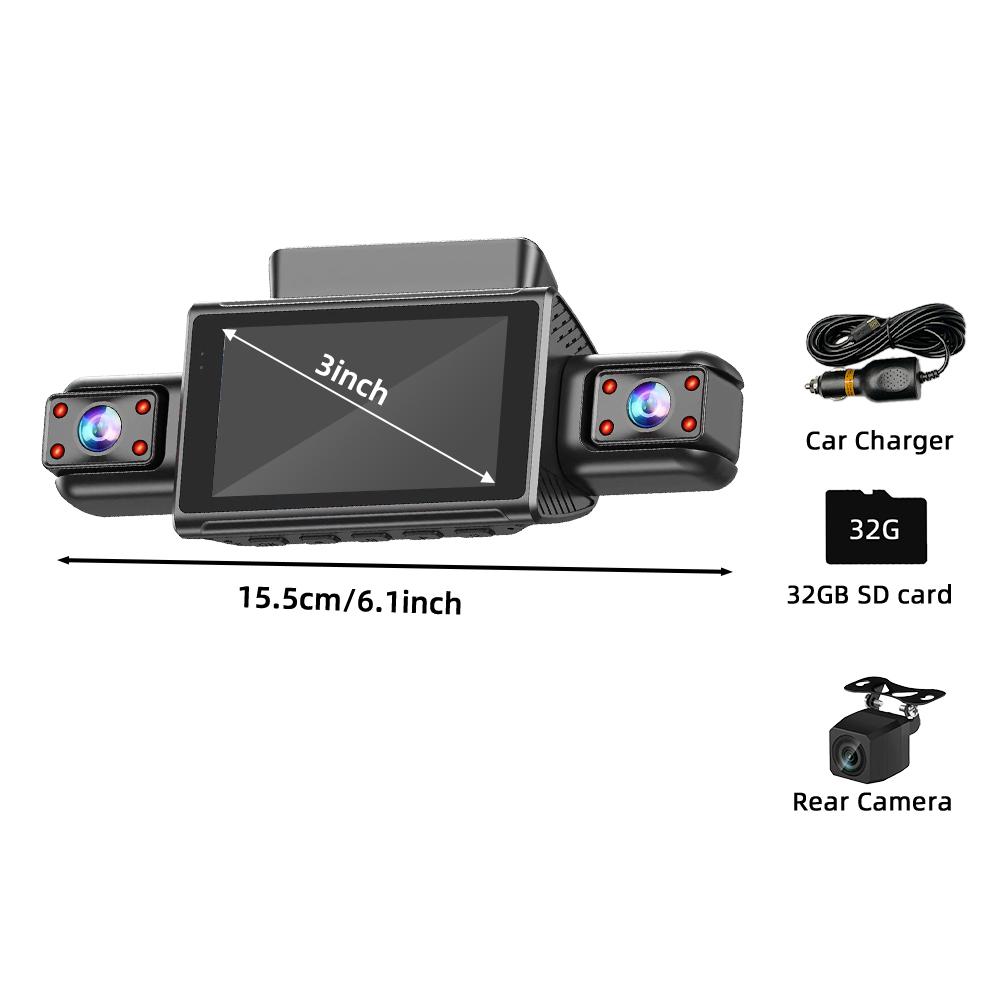 

WIFI Dash Cam 4 камеры переднего и заднего вида Ultra HD Автомобильный видеорегистратор 24H Парковочный монитор Ночное видение Циклическая запись Аксессуары для черного ящика