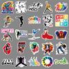 50pcs Trendy Hip Hop Dance Cartoon Stickers - Waterproof Decoration for Skateboards, Laptops, and More