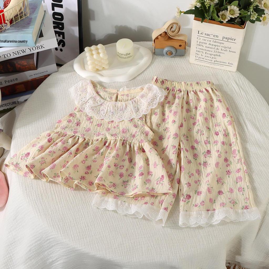 New Girls' Cartoon Sleeveless Summer Skirt Set – Cute & Breathable Two-Piece Outfit