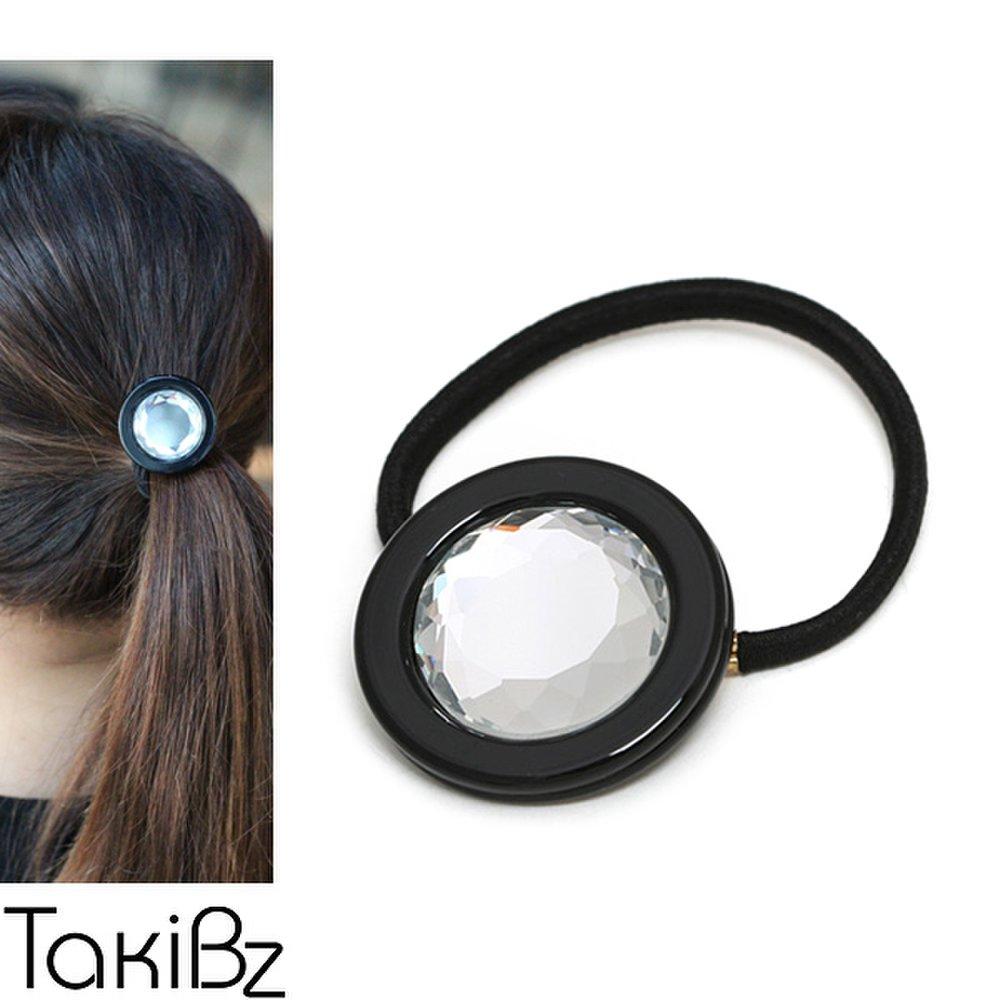 Black Noble Glass Hair Tie