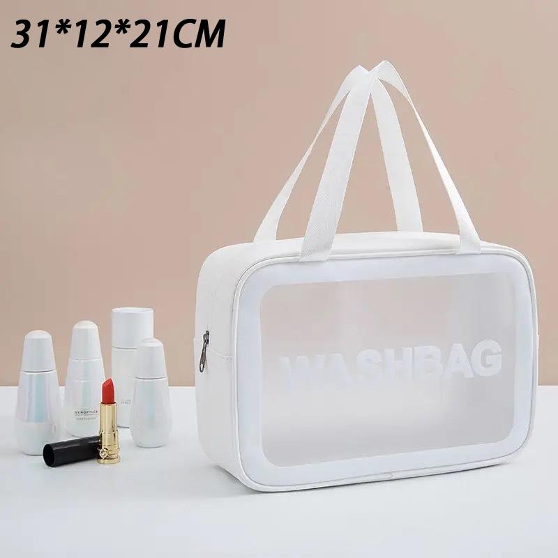 Women'S Travel Waterproof Cosmetic Bag Transparent Shower And Pool Bag Cosmetic Organizer Vanity Case