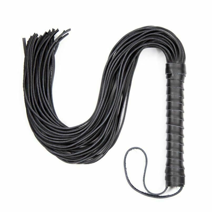 Genuine Leather Spanking Flogger  Sex Whip Impact Toy Fetish Floggers