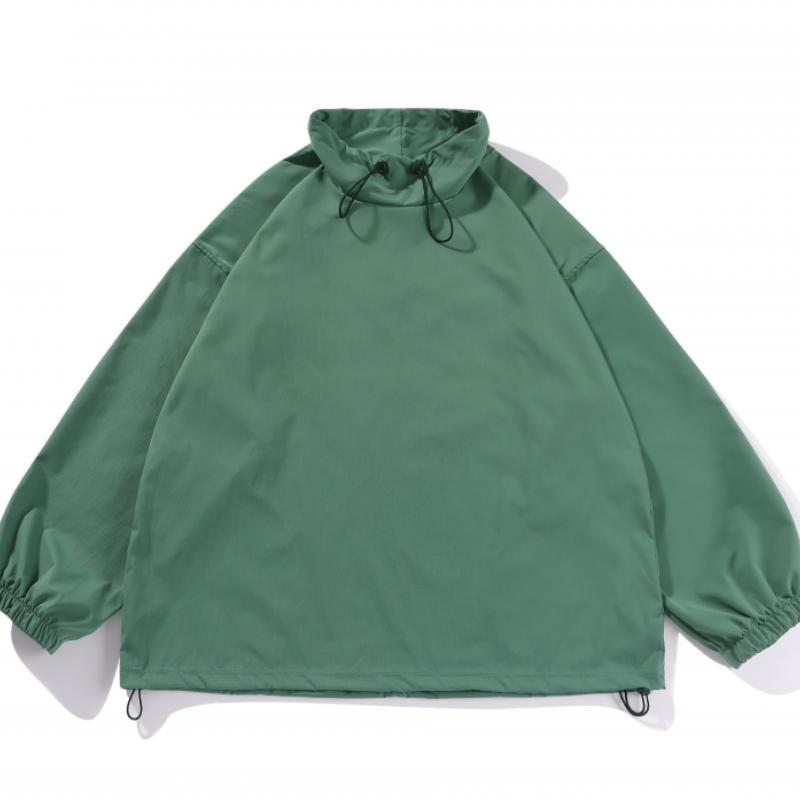 Men's Windbreaker Jacket High Collar Thin Retro Casual Couple Style Sports Coat Large Size Men's And Women's Windproof Jacket