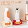 Cartoon Toothpaste Dispenser with Suction Base Wall-Mounted Roller Squeezer for Toothpaste Face Wash No-Waste Funny Bathroom Organizer for Kids Adults