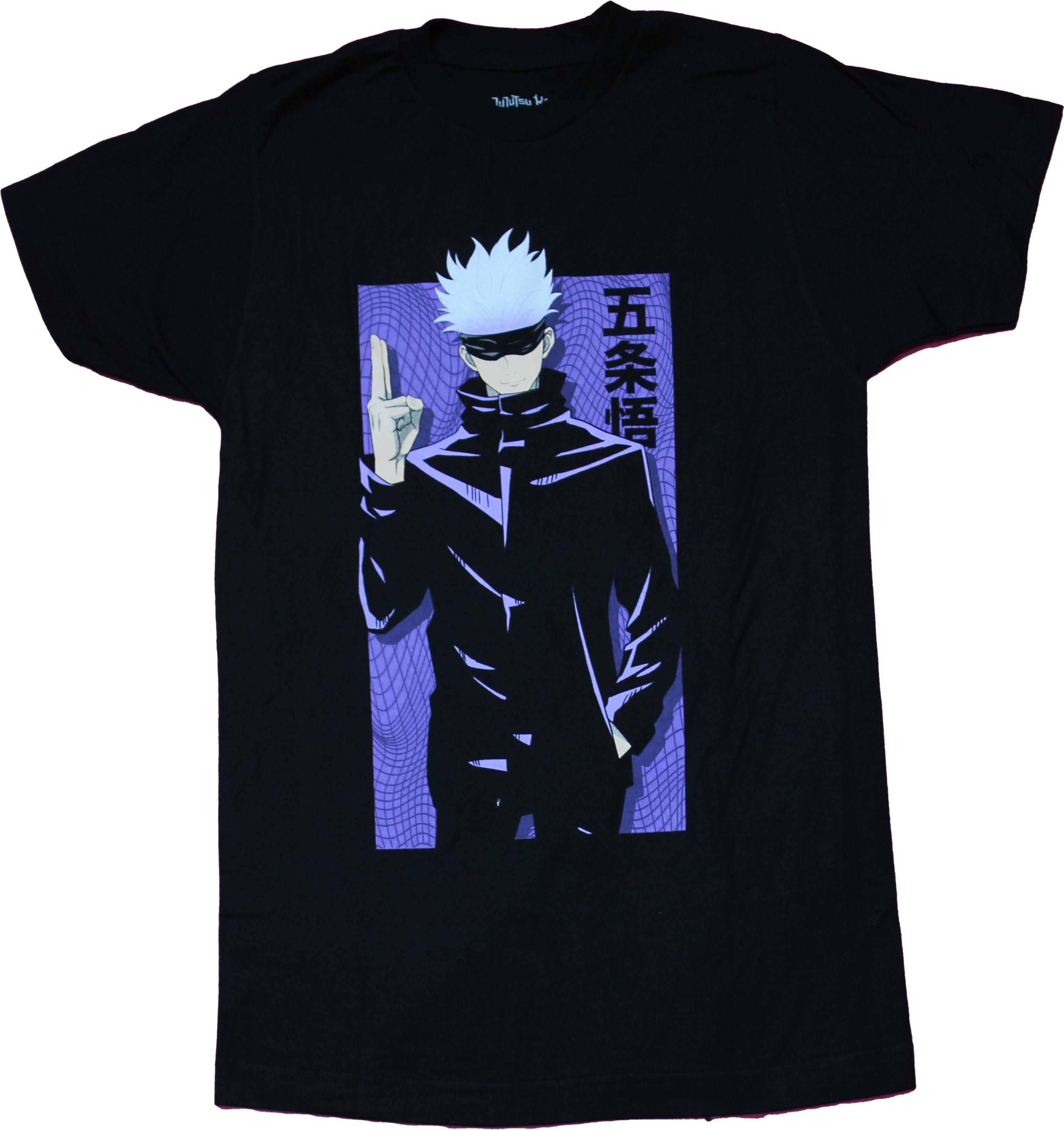 JuJutsu Kaisen Mens T-shirt - Gojo Satoru Fingers Background L