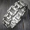Rock And Roll 21MM Width Motorcycle Chain Man Bracelet for Men Heavy Stainless Steel Men's Bracelets Bangles Bikers Jewelry
