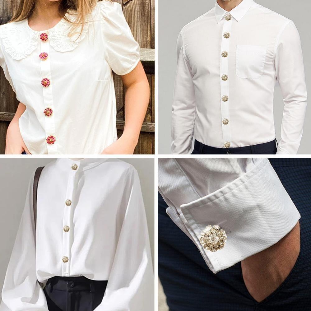 2KS Kamínkový Kamínkový Kryt Knoflíku DIY Doplňky Knoflíková Krabička na Košili na Ozdobu Košile Šatů