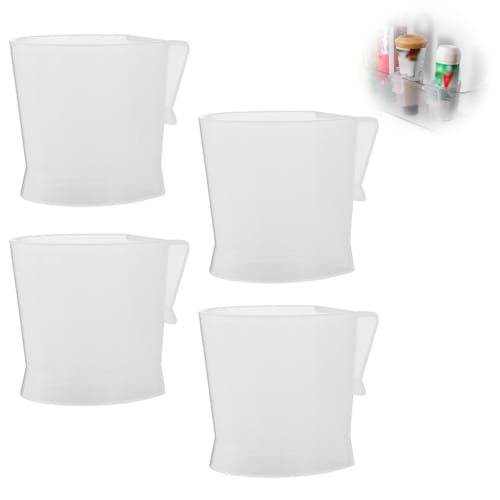 TVETE Storage Rack, Refrigerator Door Organizer, Small Item Storage [4-Pack] Mayonnaise Ketchup Holder, Reverse Storage, Door Pocket, Organized, Easy