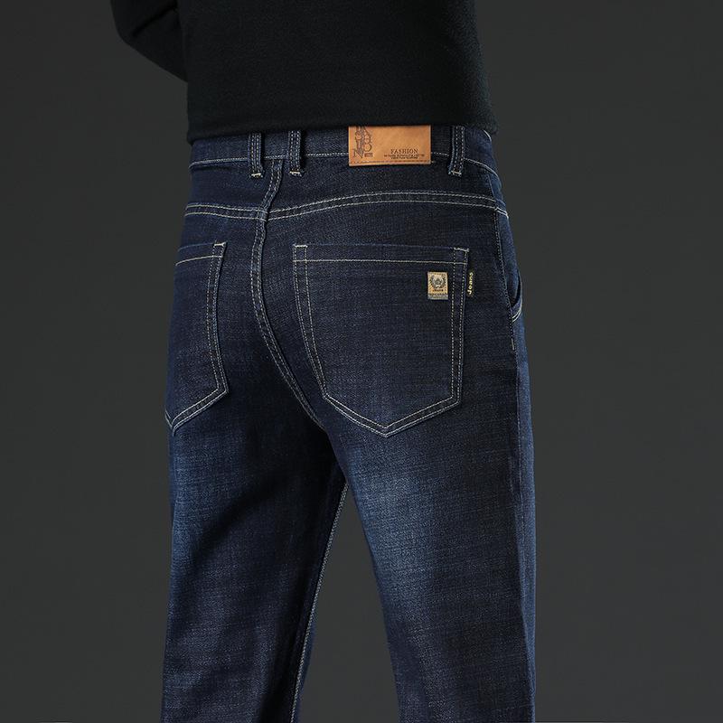 

Мужские свободные прямые джинсы из бархата с высокой талией — удобные, качественные зимние брюки для мужчин среднего возраста 32 (2 5 ) 140 lbs