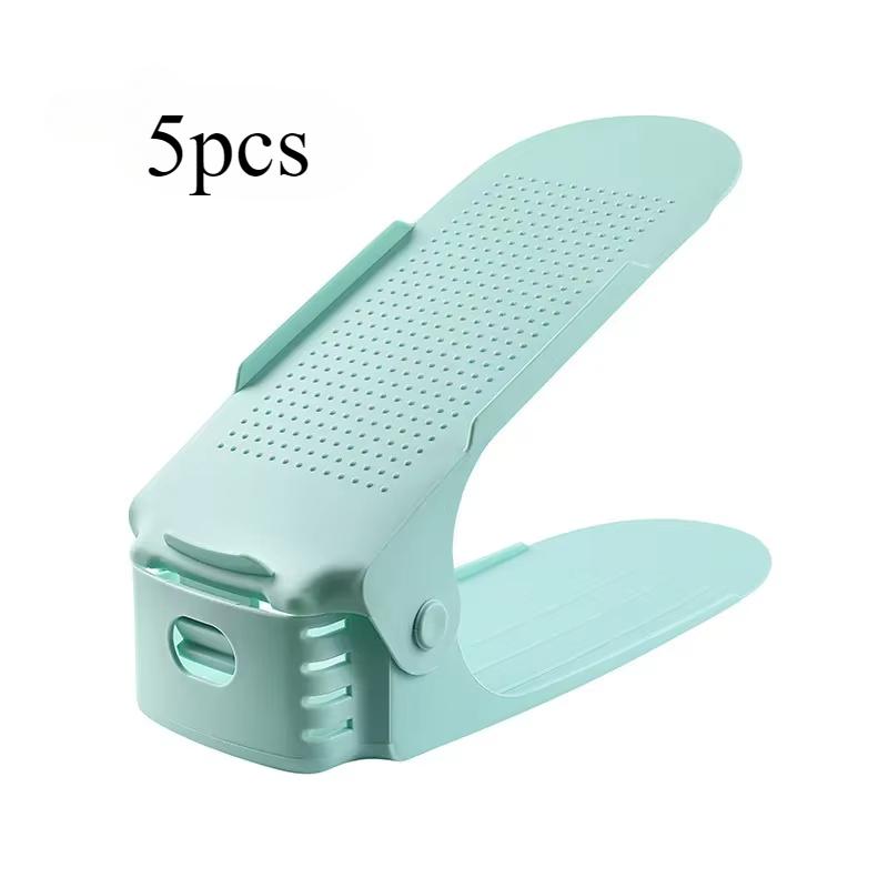 5/10 Stück Verstellbarer Schuhstapler Schuhschlitz-Organizer Schuhschlitz Platzsparer Doppeldecker Schuhregal Halter Für Schrankorganisation