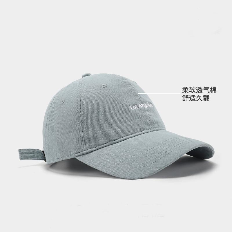 Spring and summer new face-showing small baseball cap women's simple and versatile embroidered wide-brimmed sunshade cap