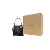 Coach Town 26 Gold Logo Detachable Shoulder Strap Solid Pebbled Leather Bucket Bag Crossbody Shoulder Bag Medium Women bags Black 91122-IMLON