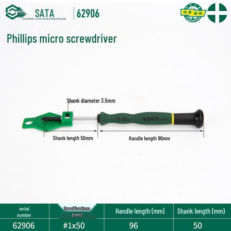 SATA Setar Micro Phillips Adjustable Screwdriver for Cameras, Glasses, and Watches (62903–62916)