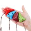 Mini 6 Holes Alto Tone C Necklace Ocarina Ceramic Black Pottery Flute Instrument With Hang Rope 7 Colours Optional