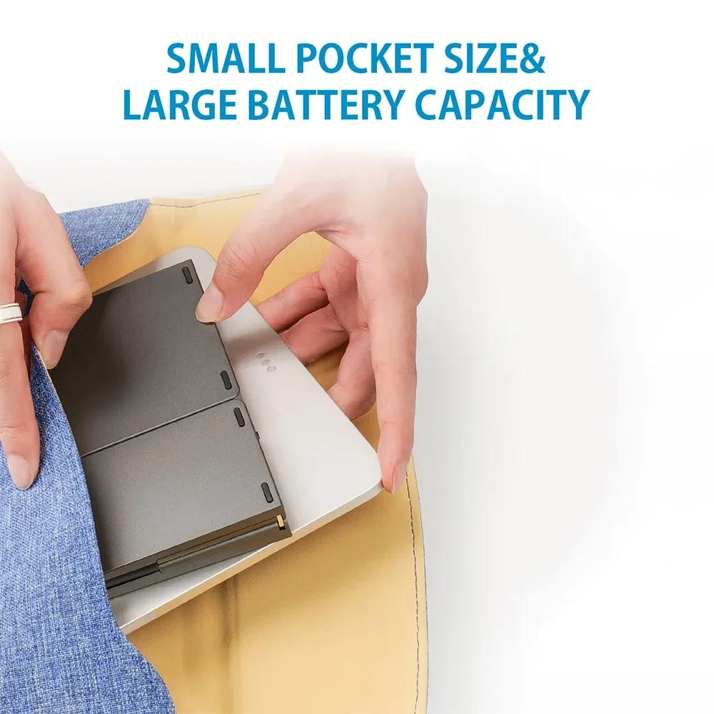 Faltbare kabellose Bluetooth-Tastatur Wiederaufladbare faltbare Tastatur für IPAD Mobiles Tablet Notebook Büro Mini-Tastatur