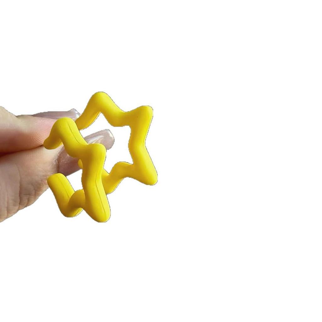 Colorful Five-Pointed Star Stud Earrings: Spring/Summer 2026 Dopamine Design, Fresh & Versatile Ear Cuffs