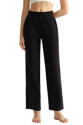 MORGEN SKY Damen Wide Leg Trainingshose, Lange Hose, Perfekt für Sport, Loungewear, Fitnessstudio, Fitness, Freizeitkleidung, Lockerer Schnitt, Unifarben, Herbst/Winter