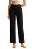 MORGEN SKY Women's Wide Leg Tracksuit Pants, Long Pants, Perfect for Sports, Loungewear, Gym, Fitness, Casual Wear, Loose Fit, Solid Color, Fall/Winte