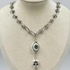 Gothic Devil's Eye Skull Pendant Necklace – Trendy Unisex Jewelry