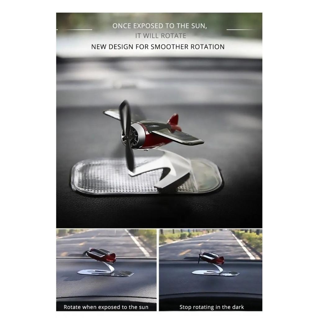 Solar Airplane Creative Men's Car Decoration Car Interior Accessories Desktop Ornament Gift for Woman, Man, Car Enthusiast