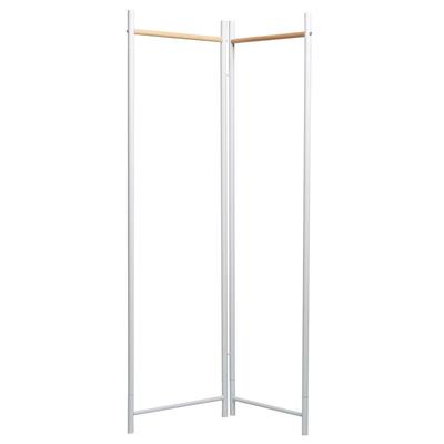 Nagai Kosan Çerçeveli Giysi Askısı Genişlik x 2cm Derinlik x İki Giysi (Katlanabilir), 44,5cm 150,5cm Yüksek, Paneller, Beyaz, Depolama, Yer Tasarrufu Sağlayan, NK-531