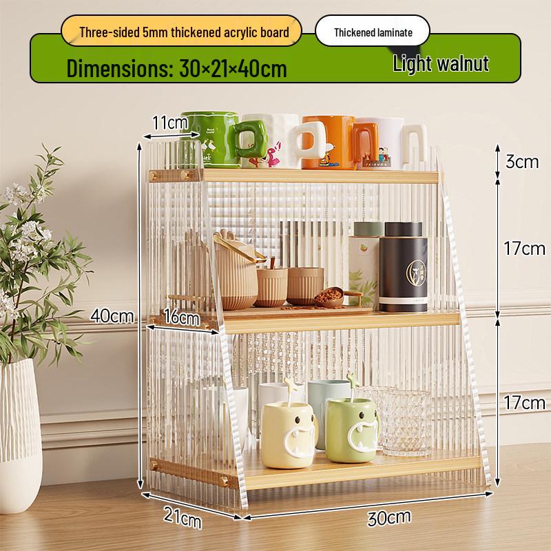 Acrylic Multi-layer Cup Holder & Tea Set Display Shelf
