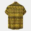 Summer New Ethnic Style Men's Floral Short Sleeve Casual Versatile Fashion Shirt