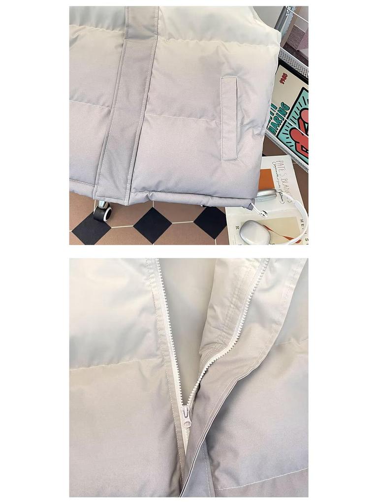 Unisex Gradient Stand Collar Winter Vest - Fashionable, Casual, and Versatile Outerwear