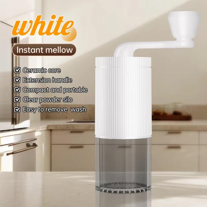 Hand Cranked Coffee Machine, Mini Portable Grinder, Home Office, Travel Adjustable Coarse and Fine Coffee Powder Making Machine