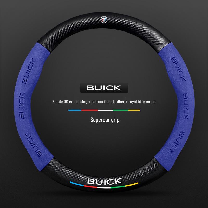 Genuine Leather Steering Wheel Cover for Buick: Encore, Verano, Excelle, Regal, LaCrosse, GL8