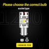 2PCS BA15S P21W  S25 LED Bulbs White/Amber Turn Signal Lamps Lights 1073 1093 1129 3497 7506 7527 Driving Warning Lights 12V