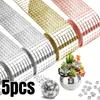 1/5pcs Disco Ball Mirror Sticker Self-Adhesive Handmade Glass Mosaic Set Square Tiles Mirror for DIY Party Decor Collages Craft
