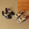 Leren Sandalen, Zachte Leren Schoenen, Sandalen met Dikke Zool, Damesschoenen