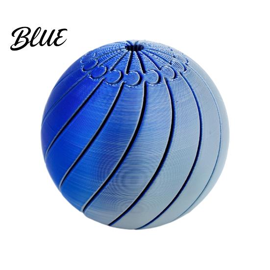 Anxiety Relief Toy 3D Printed Fidget Ball Sensory Spinner Gear Sphere with Stress Liquid Flow Effect Twistable Desk for Office Home Spiral Groove