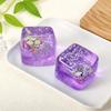 Clear Square Ocean Stress Relief Fidget Toy Glitter Sequins Seashell Inlay for Office Desk Decoration Adult Use