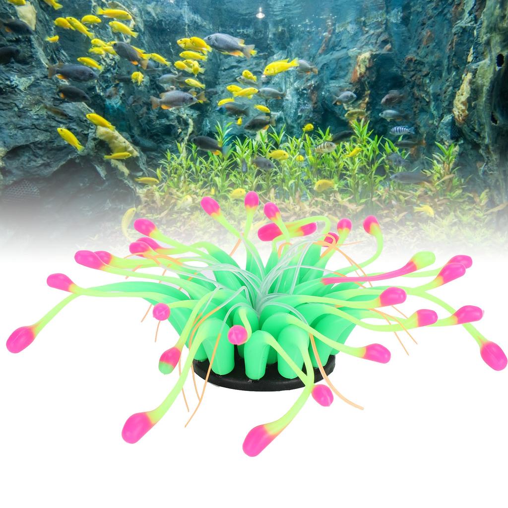 Artificial Coral Silicone Simulation Water Plant Aquarium Fish   Decoration Ornament