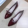 Fashion Butterfly Flat Shoes for Women Spring and Autumn 2025 Mary Jane Shallow Mouth French Retro Pointed Toe Plus Size Women's Shoes