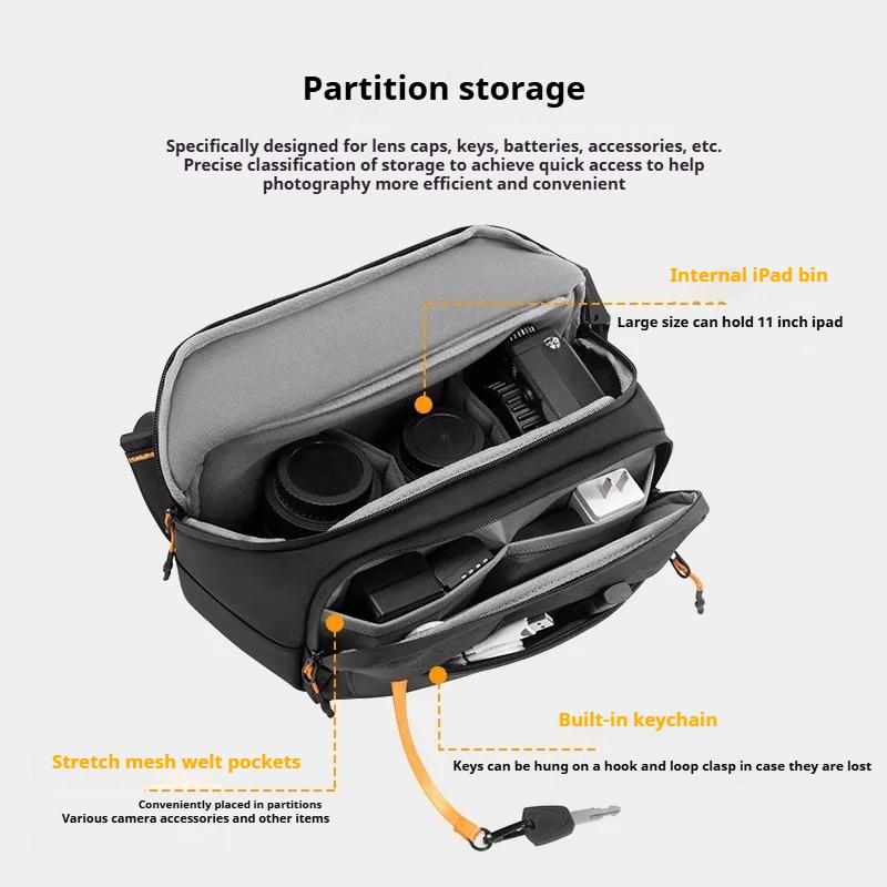 Camera Breast Bag Multi-Function Portable Oblique Shoulder Bag Micro-Single SLR Camera Leisure Bag