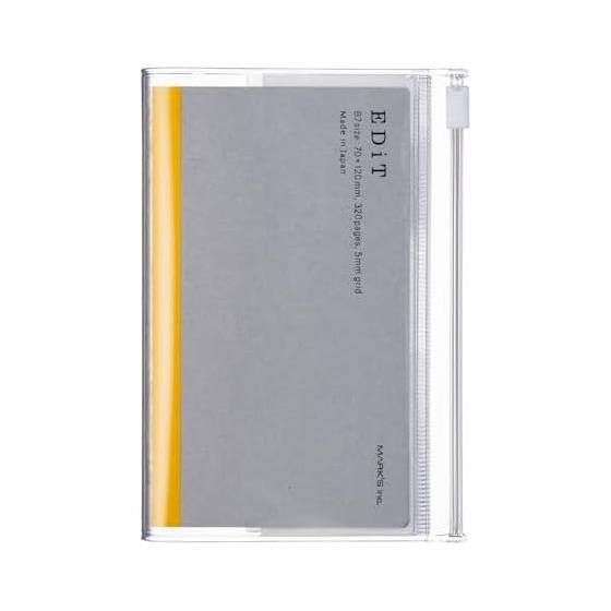 Small grid notebook using notebook paper, B7 variant, with PVC cover EDiT grid 5mm cute notebook business notebook simple stylish fashion clear