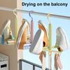 Laundry Drying Rack Space-saving Shoe Dryer 360-degree Rotating Shoes Drying Rack with Windproof Insoles Clip Rack Hanger