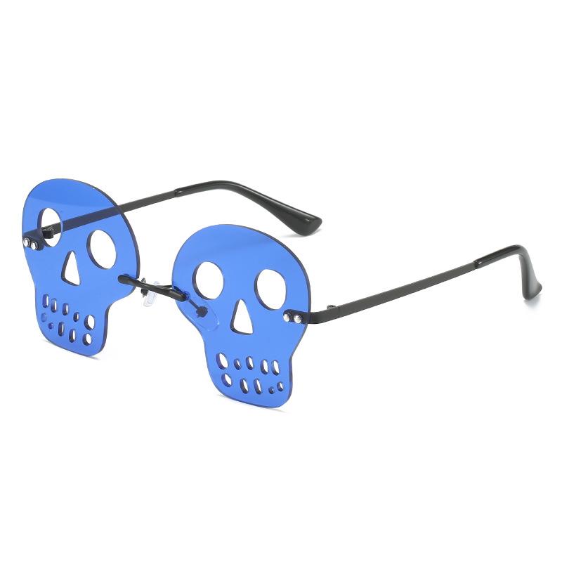 Halloween Frameless Skull Funny Sunglasses Party Prom Men'S And Women'S Sunglasses Hip Hop Glasses