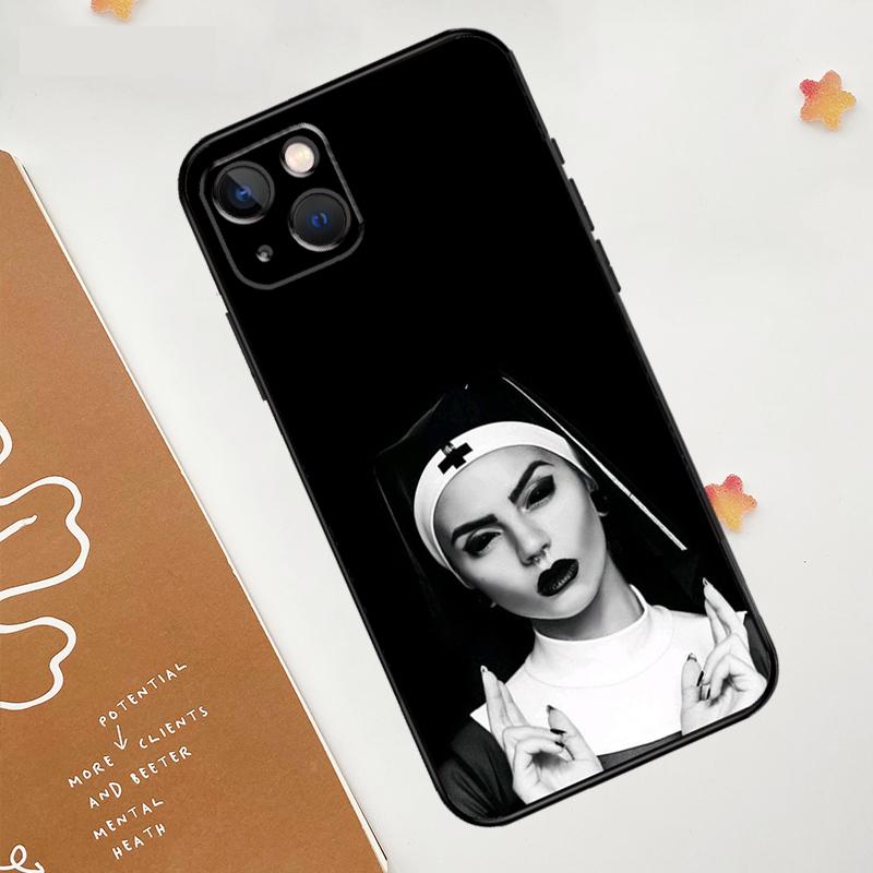 Jesus Nun Sister Case For Apple iPhone 16 15 14 13 11 12 Pro Max Mini XR 15 16 Plus 16e Protective Cover