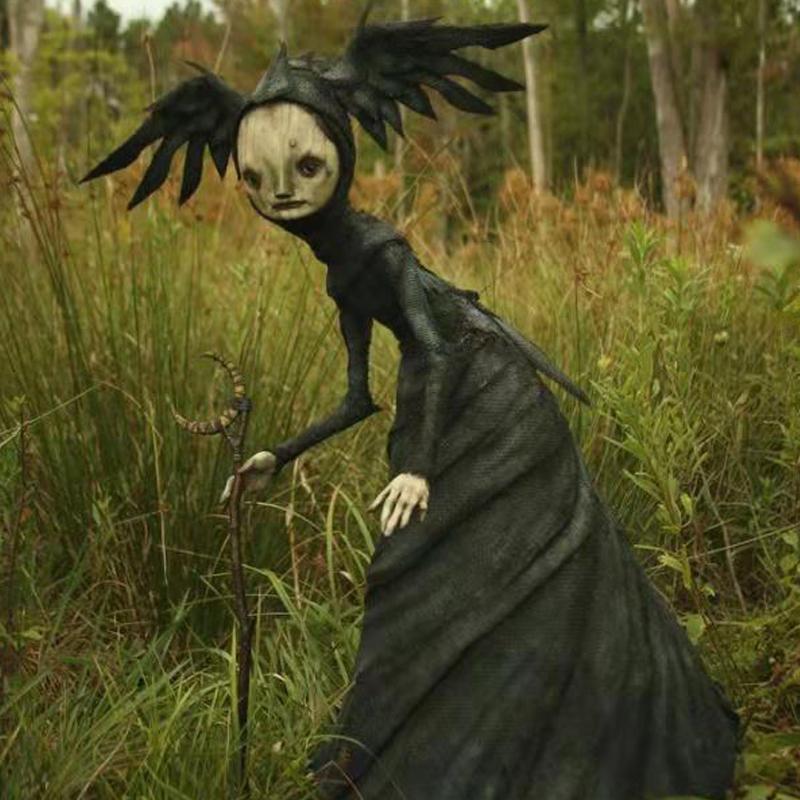 Кошмарная Ведьма Ремесленные изделия из смолы Ужасающая статуя ведьмы из смолы Патио Ведьма Сад Ручная работа Декорация